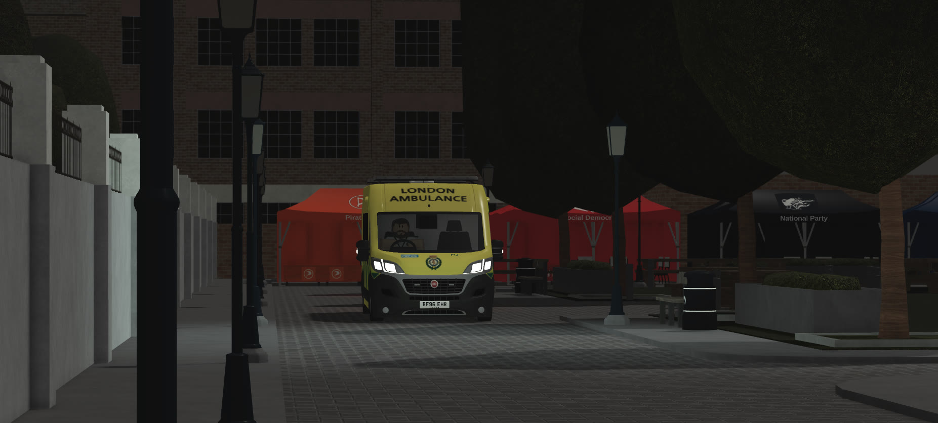 London Ambulance Service crew and vehicles in game