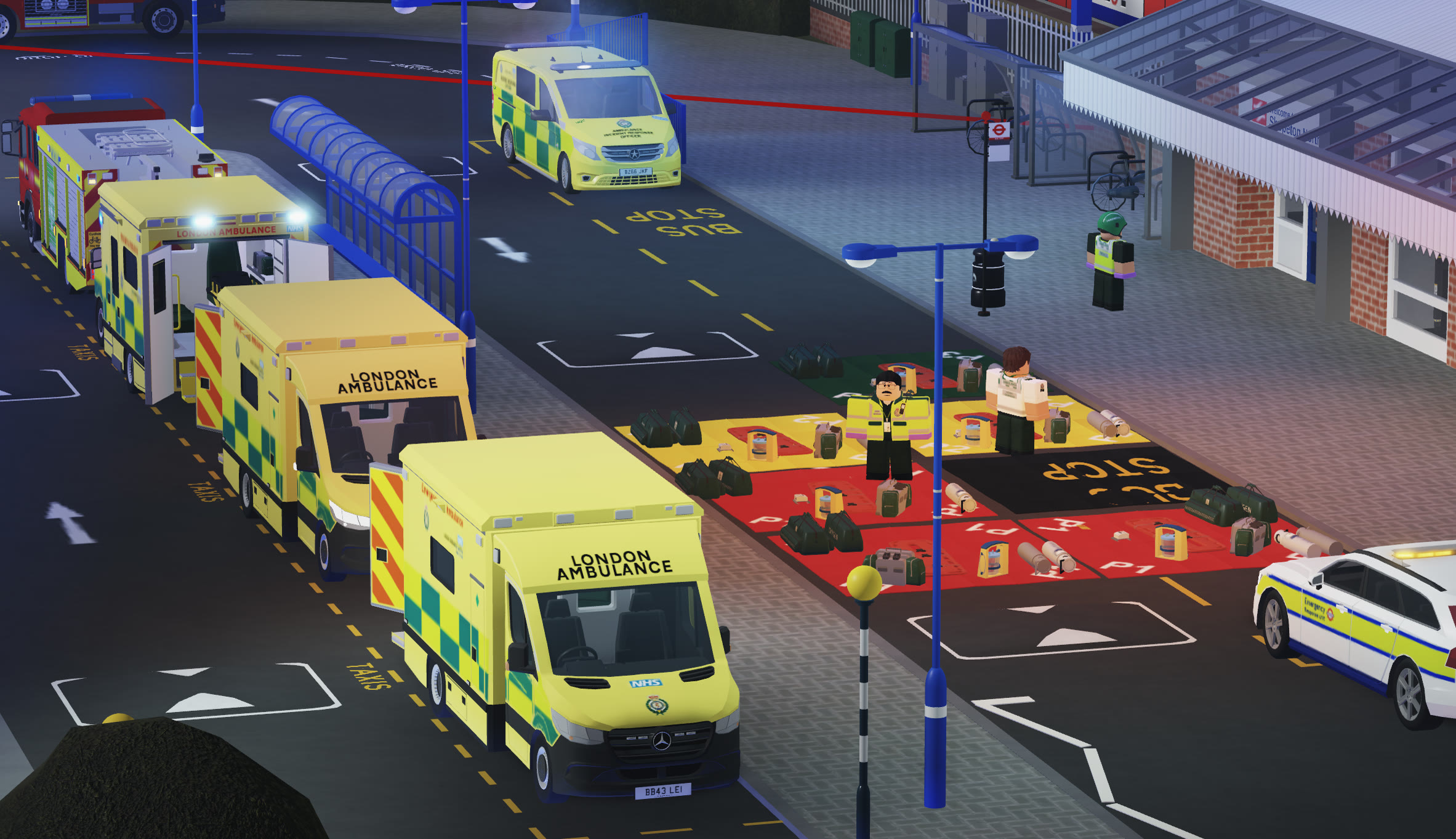London Ambulance Service crew and vehicles in game