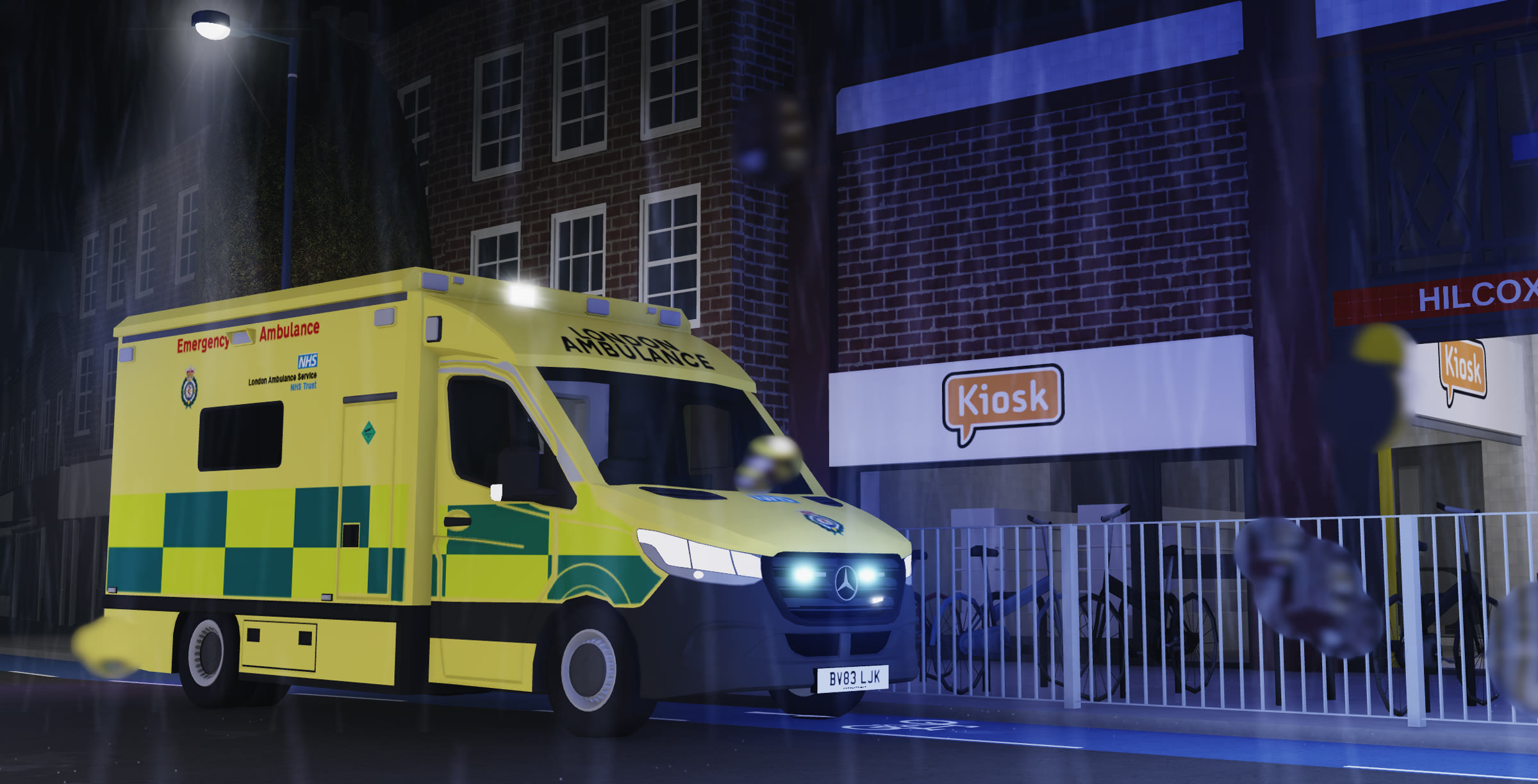 London Ambulance Service crew and vehicles in game